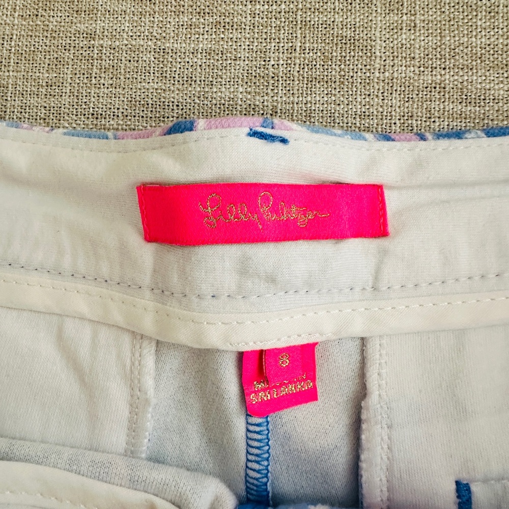 Lilly Pulitzer Callahan Knit Blue and Pink Colorful Shorts - Picture 4 of 8
